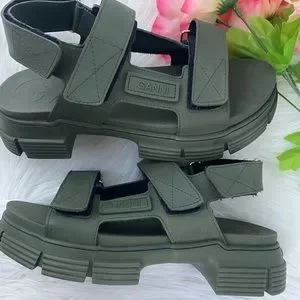 Ganni | Shoes | New Ganni Recycled Rubber Sandals | Poshmark